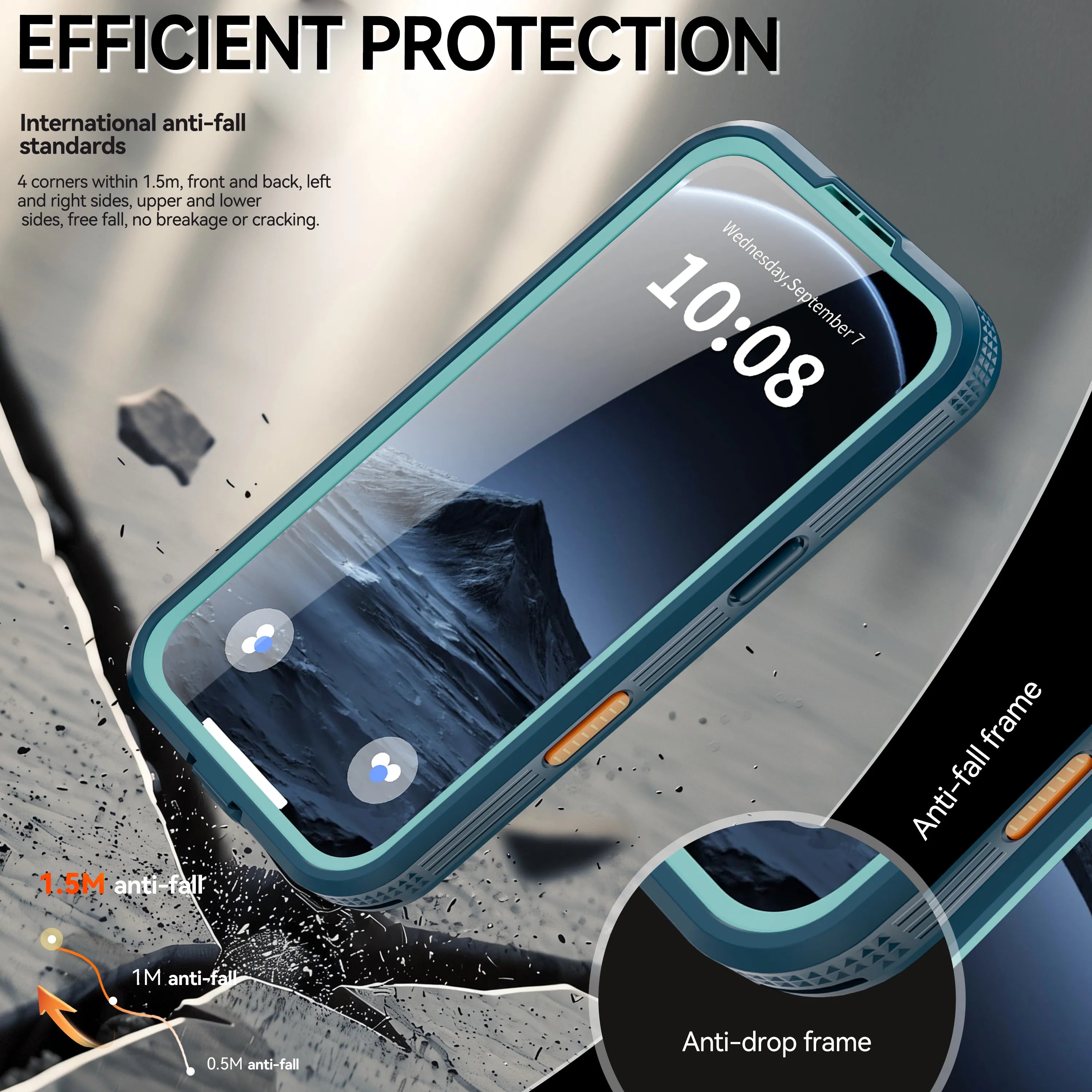 ShellBox Case Magnetic Waterproof Case for iPhone 17, 360 Full Body Military-Grade Shockproof Cover with Screen & Lens Protector – Teal Green